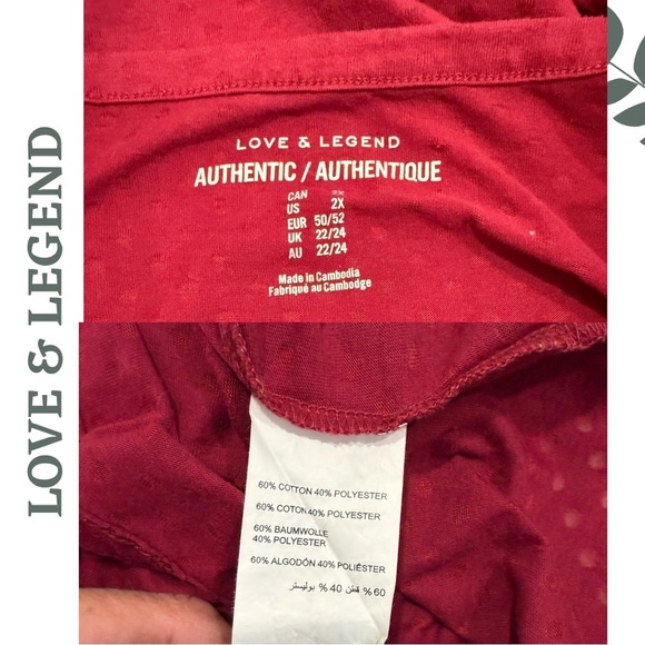 🛍️3/$40 Love & Legend Keyhole Cold Shoulder Tee in Berry | Cut Out Shoulder  2X - Picture 5 of 5